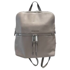 Michael Kors Gray Rhea Medium Slim Leather Backpack